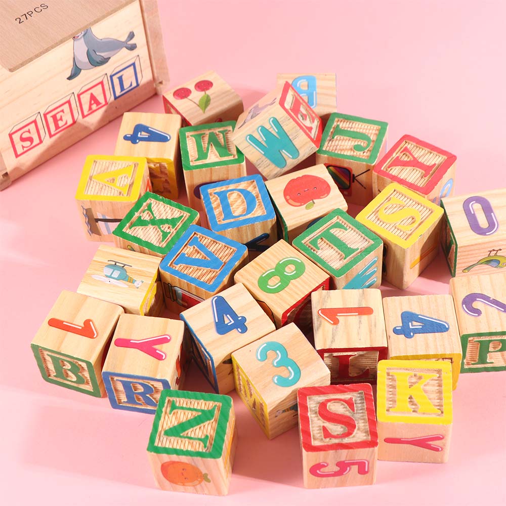 Cognition Learning Wooden Building Blocks Early Education Number Stacking Blocks Teaching Aids