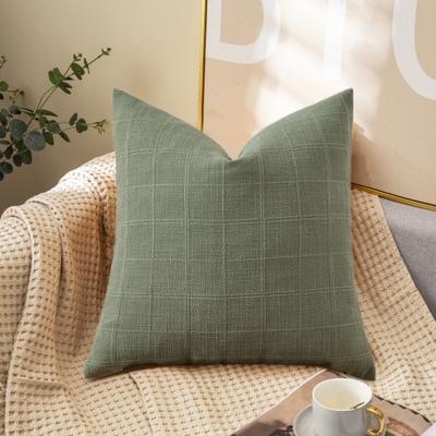 Husa de Pernă Bumbac In Stil Nordic Material Respirabil Design Jacquard Carouri Față de Pernă Decor Versatil pentru Casă