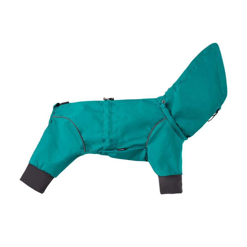Outdoor mountain dog raincoat weatherproof pet clothes hooded dog jacket large medium and small dog universal dog