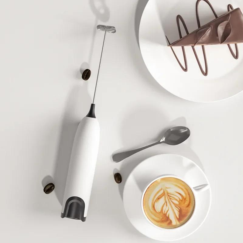 Mini Handheld Battery Operated Electric Milk Frother Stainless Steel Foam Maker For Coffee