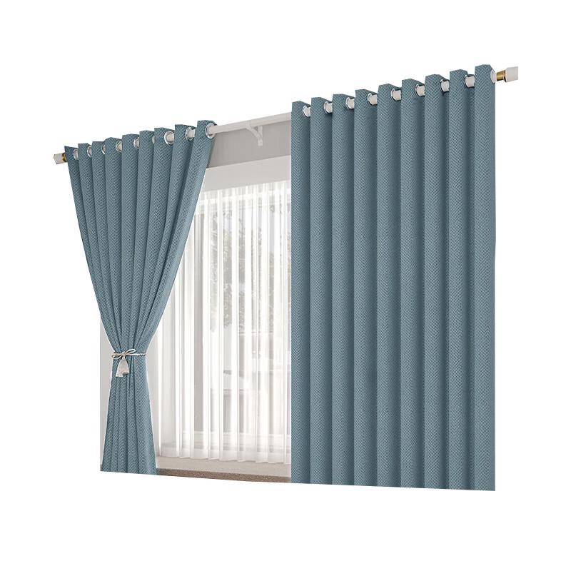 Simple Blackout Grommet and Hook Curtain
