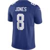 Nike X Kolaboracja NFL New York Giants Daniel Jones Dekolt w serek Pulower Krótki rękaw Koszulka piłkarska Męska góra Niebieska 31NMNGLH8IF-NZ0