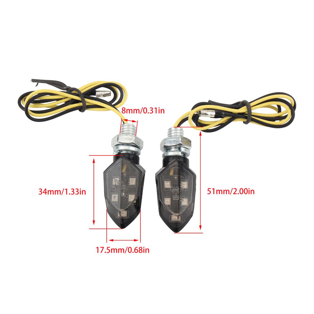 Motorcycle Mini Turn Signal Lights Lamp Supermoto Motorbike Universal LED Indicators Lights Amber Blinker Enduro Accessories