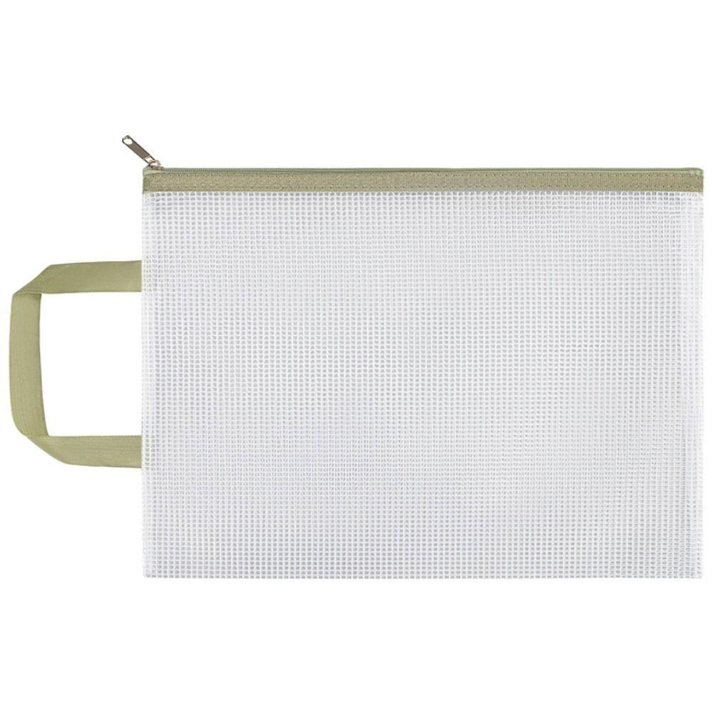 Zipper A4 Storage Bag Mesh Stationery New File Folders Office