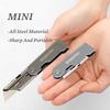 Mini Folding Utility Knife Set Quick Change Pocket Utility Knife with Belt Clip Blade Knife for Cutting Box Paper EDC Tool