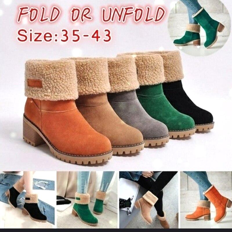 Buy Vrouwen Schoenen Snowboots Dames Winter Flock Warm Laarzen Martinas  Enkellaarsjes Korte Bootie Slip On Buiten Schoenen at affordable prices —  free shipping, real reviews with photos — Joom