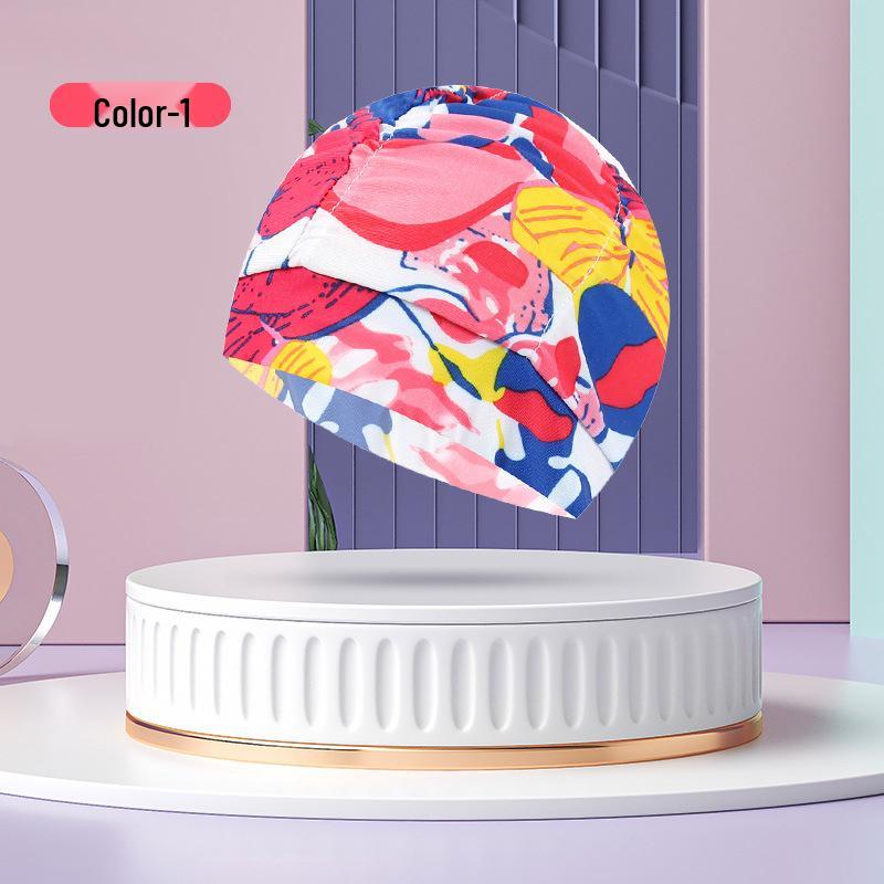 Unisex Adult Pleated Swim Cap – Fashionable, Non-Tightening with Hair and Ear Protection