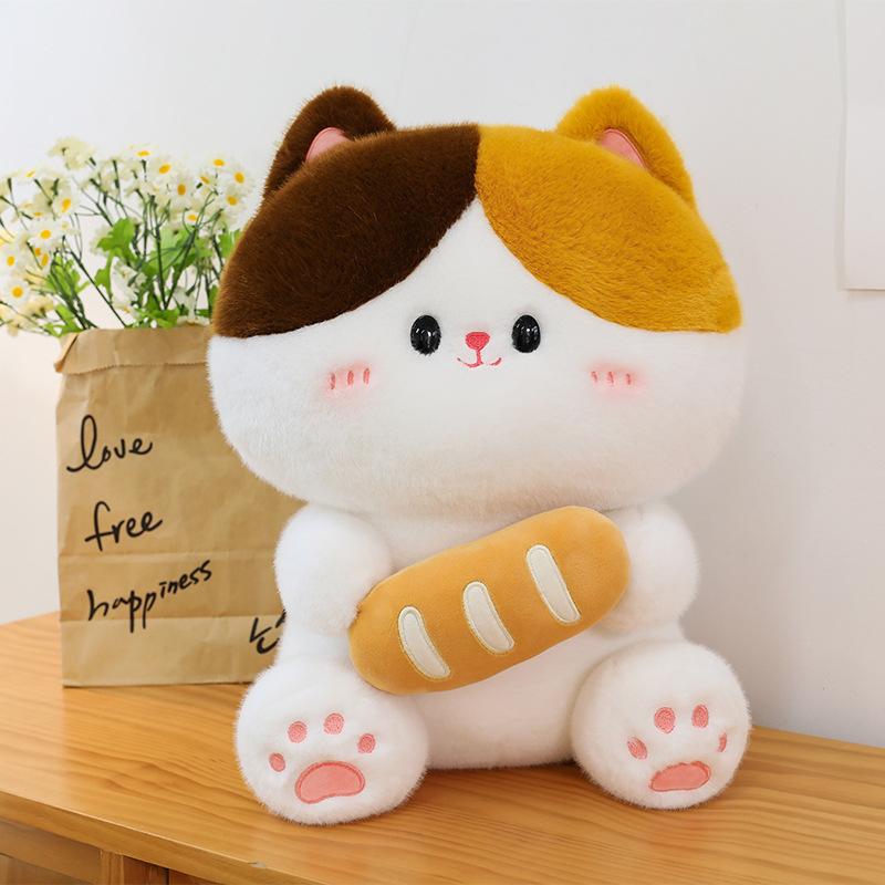 Cute Bread Cat Plush Toys Children Sleeping Pillow Girls Birthday Gift Video Game City Redemption Doll