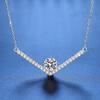 Collana Pendente in Argento Sterling S925 di Alta Gamma con Moissanite - Regalo Lussuoso per Lei