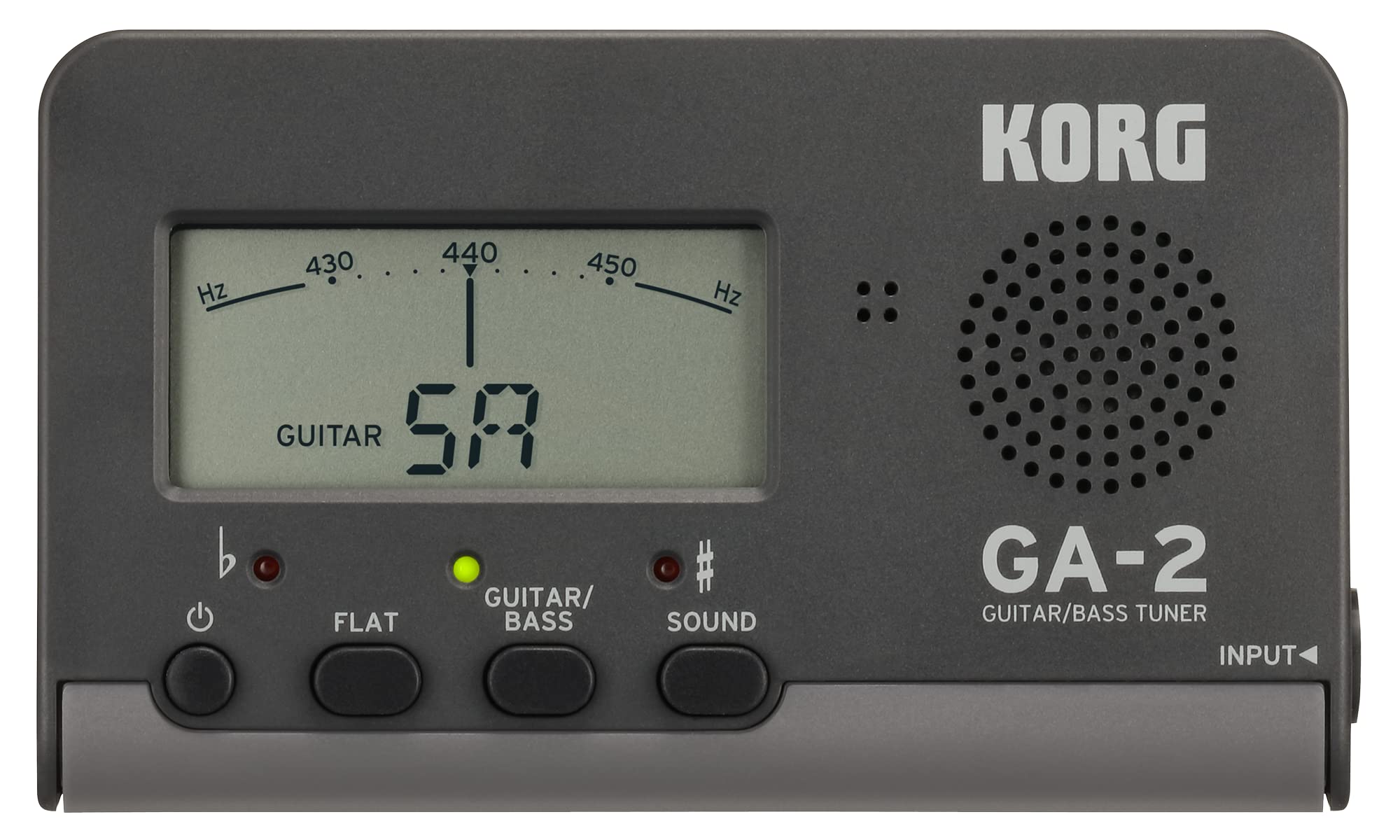 

KORG GA-2 GuitarBass Tuner, Ideal for Personal Practice, Supports Multi-String Guitars and Basses, Flat Tuning, and Long Scale Tuning, 200 Hours of