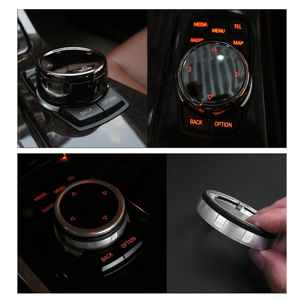 Multi-Media Knob Trim Cover Central Control Switch Button Decorative Cap Replacement for F10 F30
