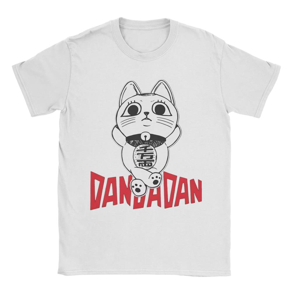 

Dandadan Мужские Футболки с Принтом Турбо Бабушка Кот Потрясающая Женская Футболка с Коротким Рукавом Круглый Вырез Унисекс Футболка Хлопок Подарок Одежда 4XL