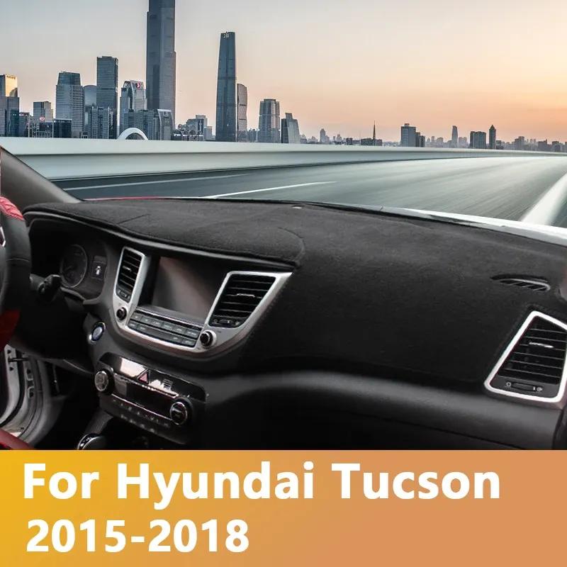 Car Dashboard Avoid Light Pad trument Platform Cover Mats Carpets LHD For Hyundai Tucson 2015-2017 2018   Accessories