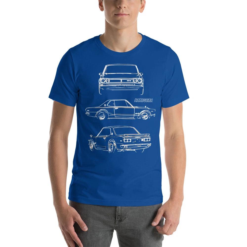 1971 Datsun Skyline GTX Hakosuka GT-R JDM Collector Car Blueprint Unisex t-shirt S