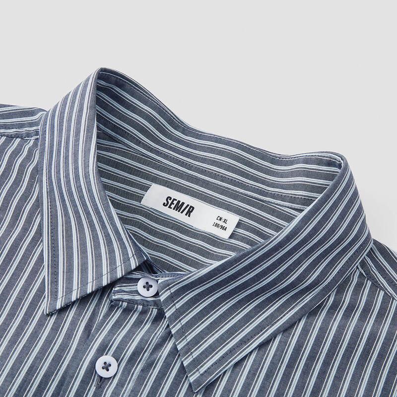 Semir Men's Striped Short-Sleeve Casual Shirt