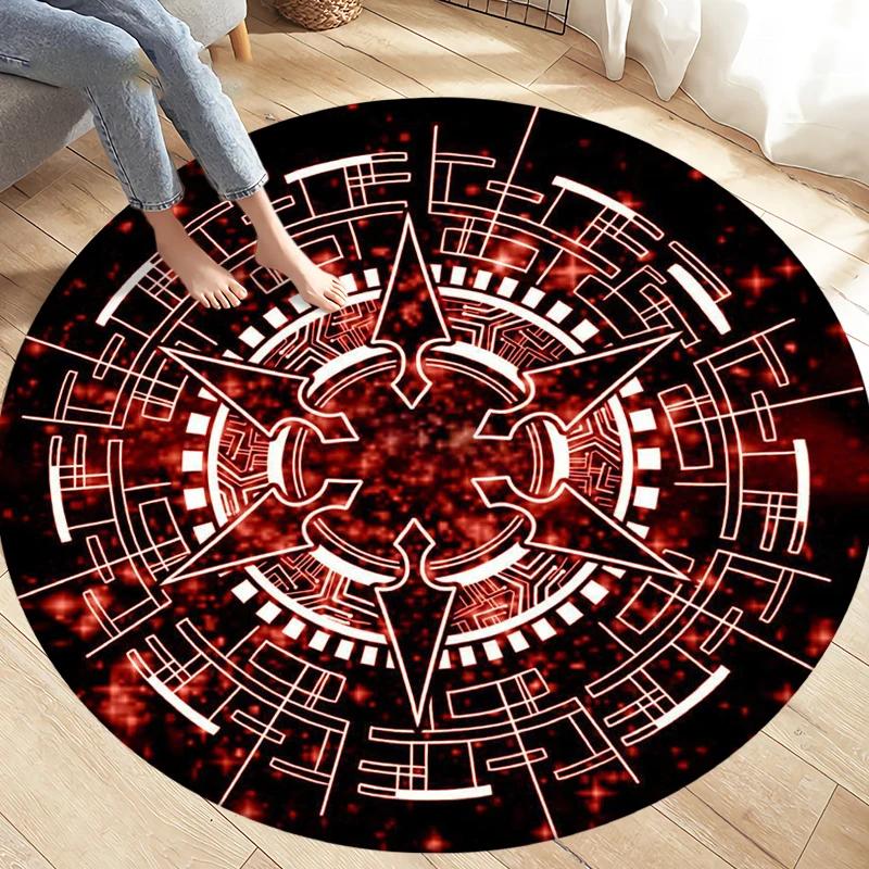 Fashion Magic Cartoon Puerto Round Rug Children's Room Magic Play Non-slip Washable Carpet for Children's Birthday Gift Carpet