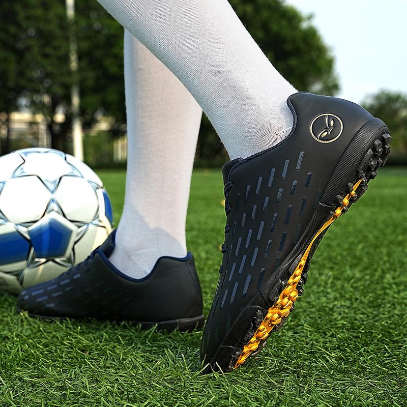 32-45 Fußballschuhe Herren Leder Outdoor Outdoor Rasen Fußballschuhe Damen Große Größe Kinder Fußballschuhe