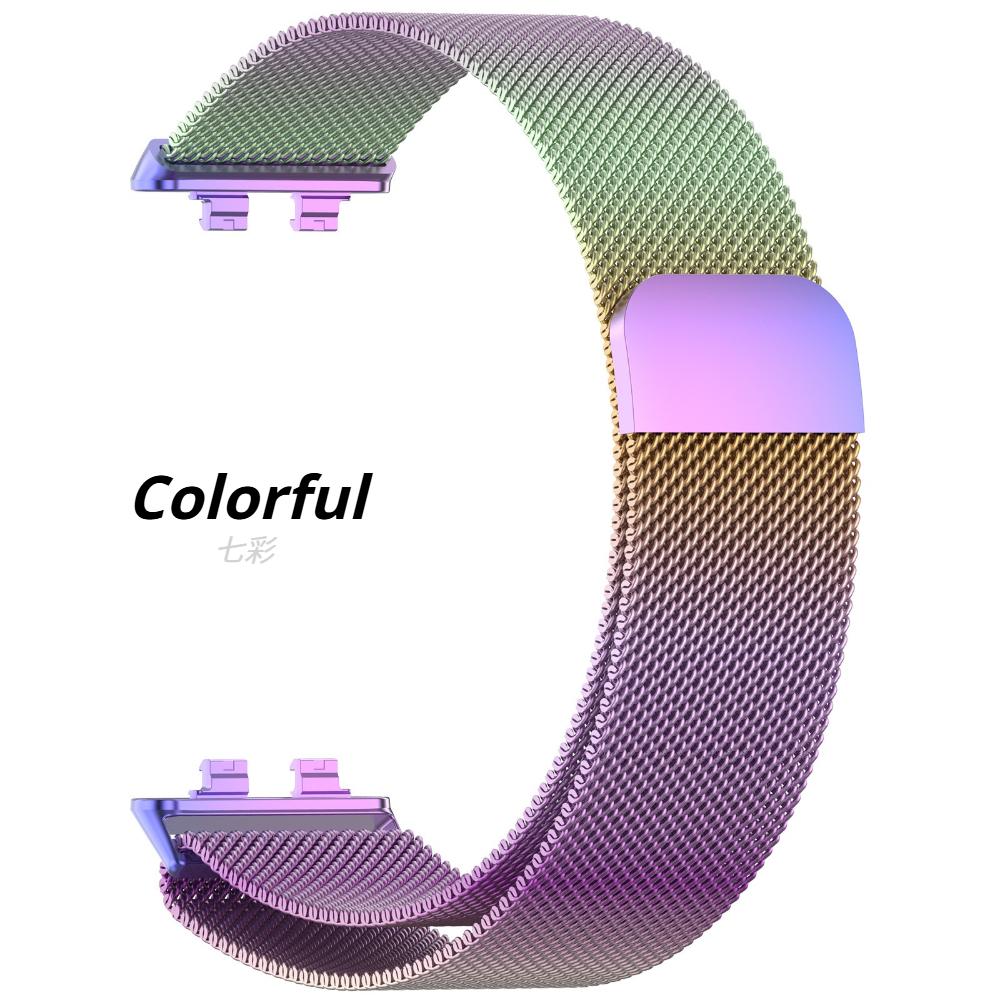 Pasek Mediolański Magnetyczny do Smartwatcha Huawei Band 11/11Pro Bransoleta Metalowa Ze Stali Nierdzewnej Pasek do Huawei Band 8/9/10