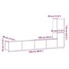 VidaXL Meubles TV muraux 3 pcs vieux bois bois d'ingénierie, banc TV, meuble hifi, centre de divertissement, buffet TV, 3328983