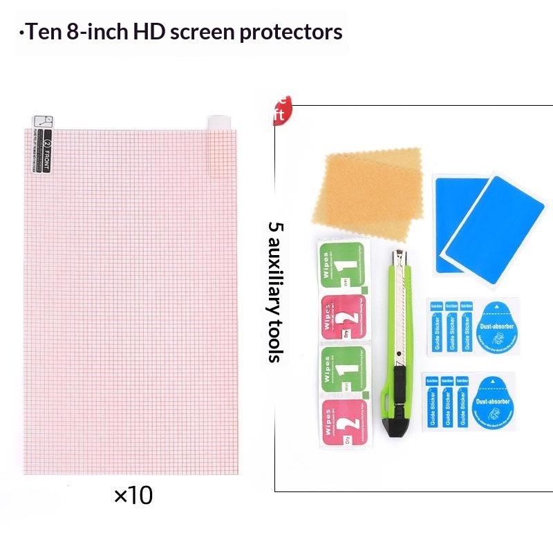 10Pcs Cuttable Screen Protector Film Grid Guide Anti Static Universal Clear Protective Sheet For Phone Gps Navigator Diy Cutting