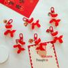 Red Cartoon Balloon Dog Keyring Pendant - Cute Acrylic New Year Decoration