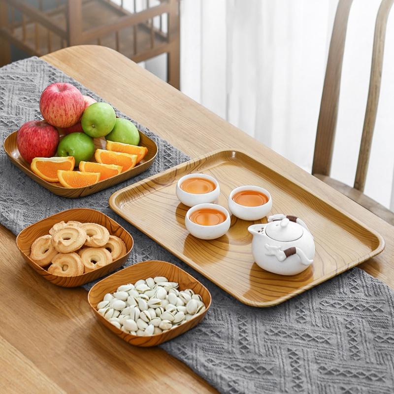 Imitație creativă din cereale din lemn, mese cu fructe, desert, prăjitură, gustare, platou de bomboane, ceai de după-amiază, tavă pentru gustare, accesorii de bucătărie