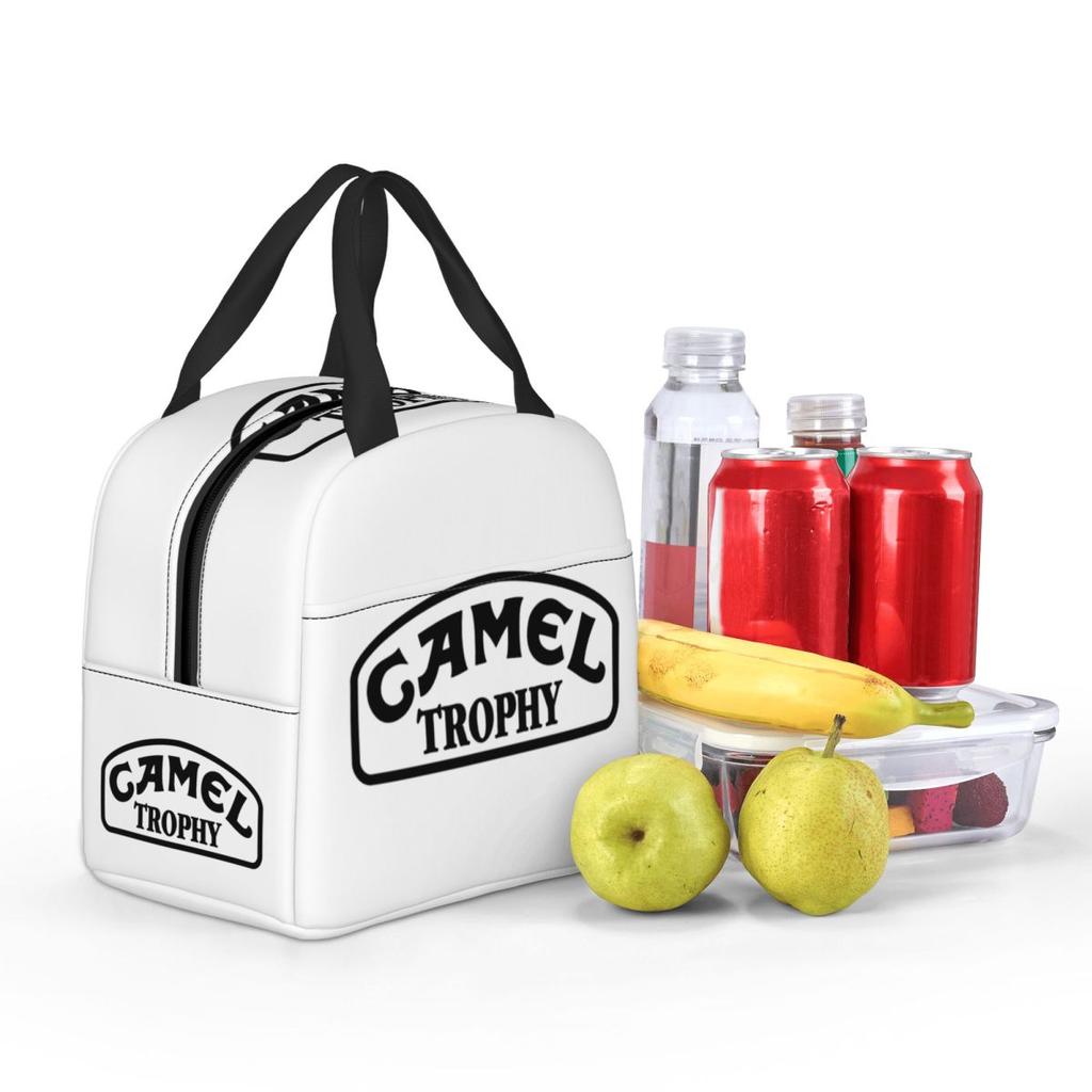 Camel Trophy Black Insulated Lunch Bag for Women Kids Leakproof Food Boxes Thermal Lunch Box Tote