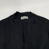 Yohji Yamamoto POUR HOMME HD-K91-380 Black Cotton Linen Blend High Neck Knit Cardigan tops 3 blackUsed