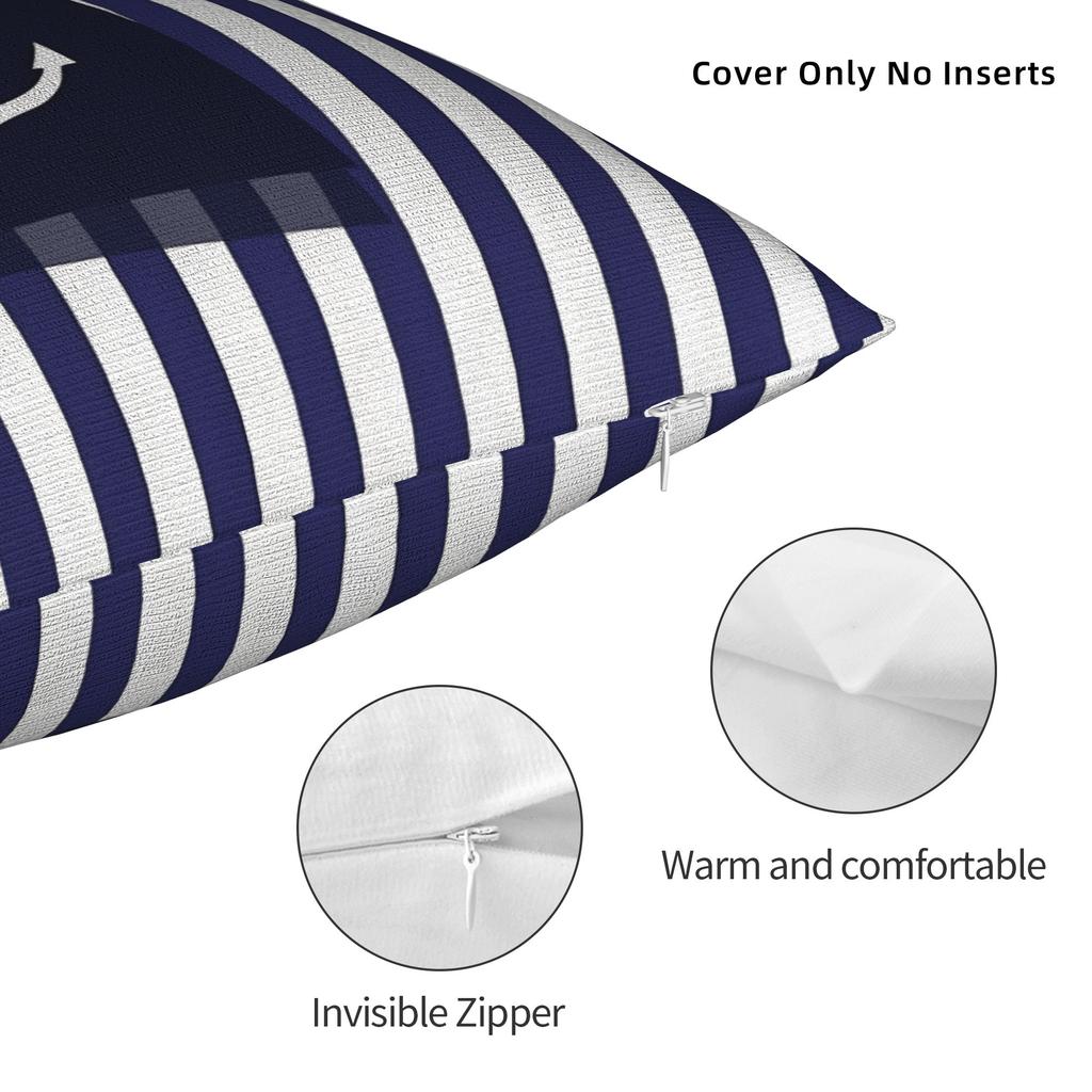 Nordic Dark Blue Nautical Collection Pillow Cover Vintage Pillow Case For Sofa Couch Bed Living Room Cushion Cover Gift Idea