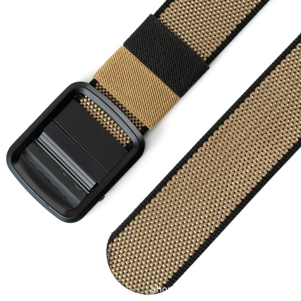 Practical Nylon Men Belt No Hole Design Soft Ratchet Belts Comfortable Classic Adjustable Web Belt Daily Wear