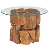 VidaXL Coffee Table Solid Teak Driftwood 60 Cm