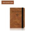 PU Leather RFID Passport Wallet Set with Strap, Card Holders, Ticket Sleeve, and SIM Slot