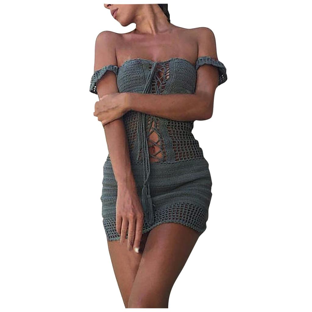 Fashion Sexy Women's Beach Skirt Bikini Blouse Beach Bikini Crochet Swimsuit