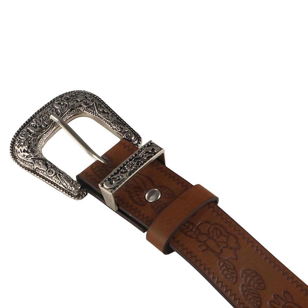 Vintage Printed Ethnic Style Belt Y2k Pants Decorative Fashion PU Leather Belt  Daily