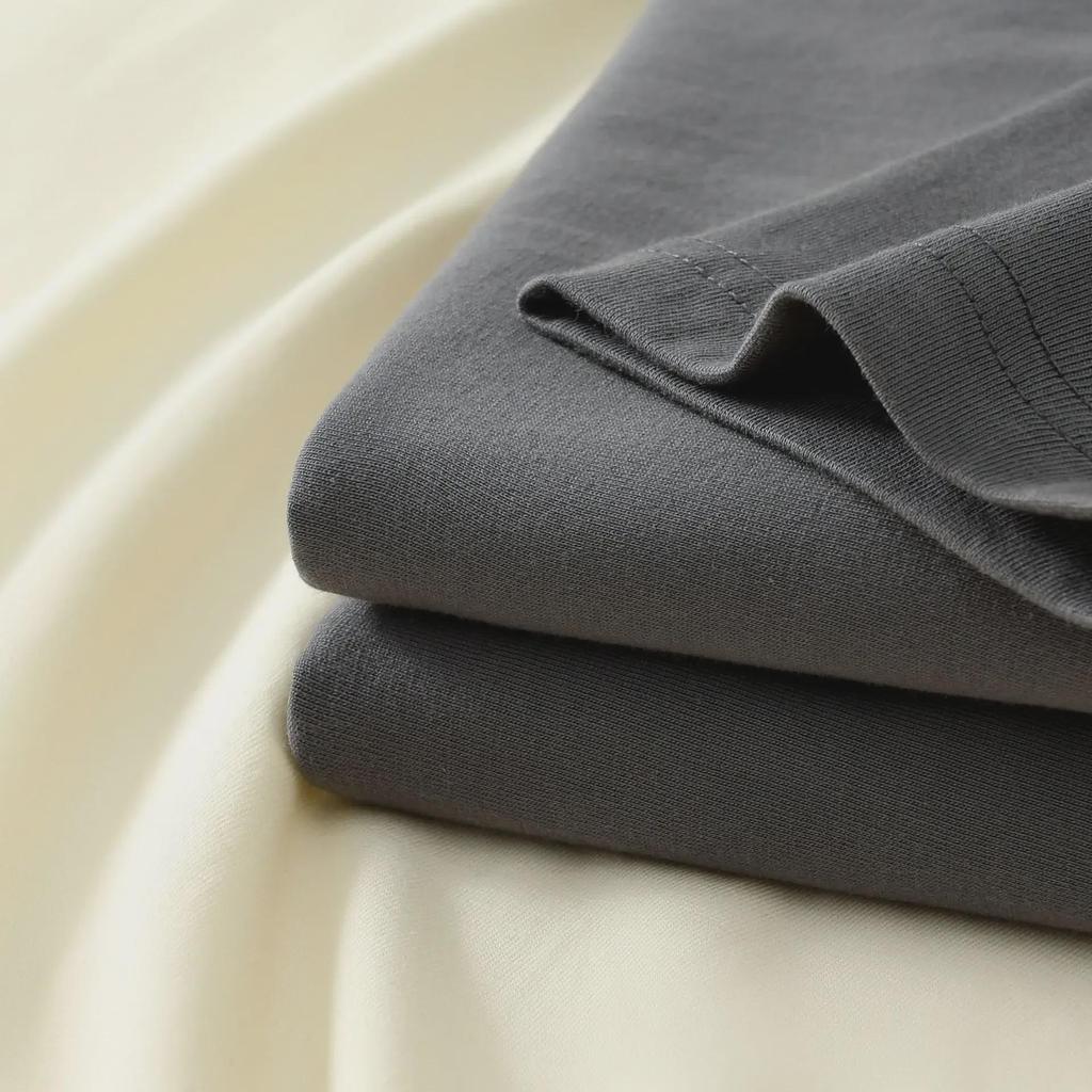 Unisex 230g Heavyweight Cotton Long-Sleeve T-Shirt - Loose Fit, Solid Color, Casual American Style, White