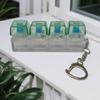 Keyboard Fidget Toy LED Keyboard Keychain Crystal Clicker Sensory Toy For Stress Relief Keyboard Keychain Fidget Gadget Portable