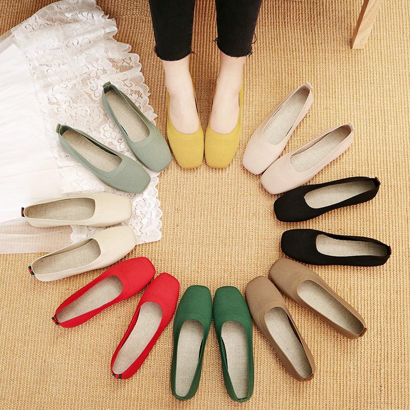 Women's Spring 2022 Knitted Slip-On Flat Loafers