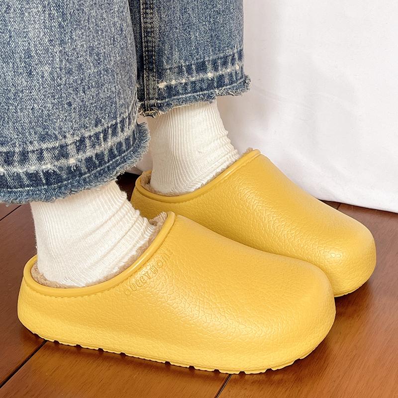 Fashion Shoes Cswo01 Women's Eva Waterproof Clogs Slippers Lightweight Warm Plush Mules Shoes Woman Outdoor Indoor Soft Sole Non Slip Cotton Slippers Cm