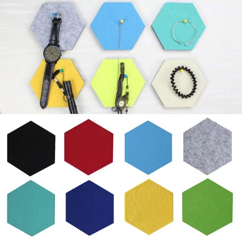 Toilet Stickers Hexagon Self Adhesive Wall Stickers Moisture-proof Heat-resistant Wall Decal DIY Anti Fouling Felt Wallpaper