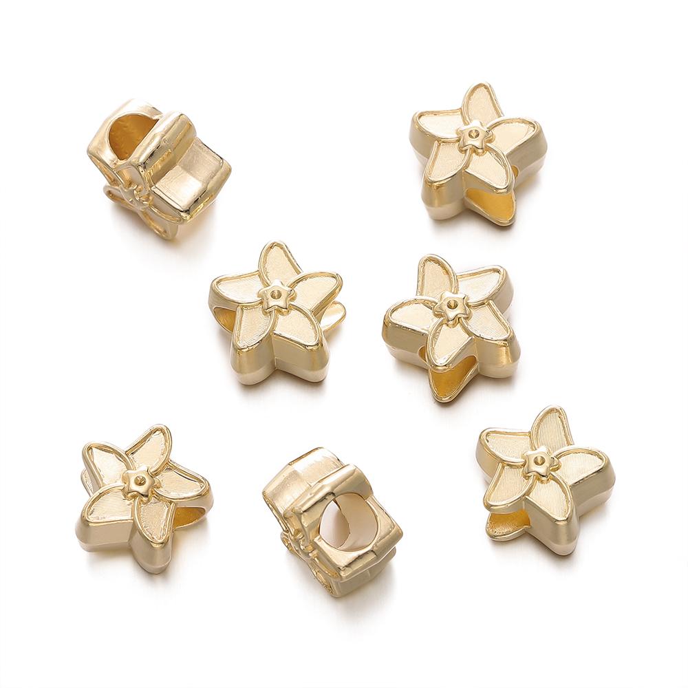 10pc/lot Heart Shape CCB Bead Gold Plated Loose Beads Spacer For Jewelry Making Accessories DIY Necklace Bracelet Charms
