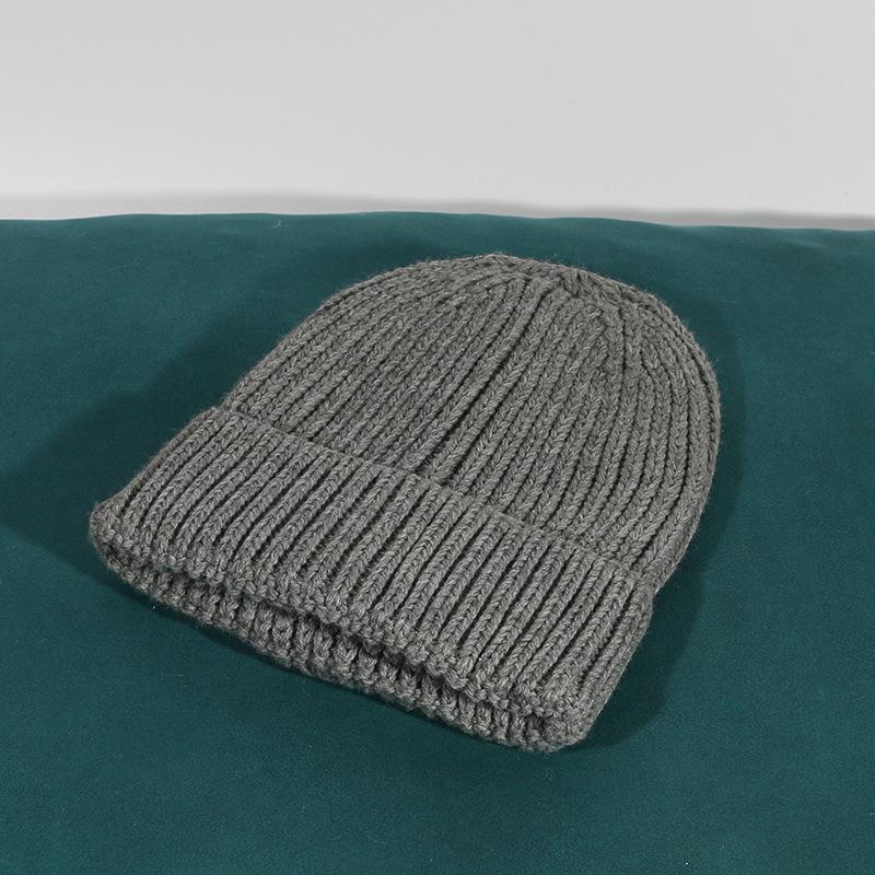 Hat for Women In Autumn and Winter Korean Style Versatile Knitted Hat Custom Embroidery Candy Color Wool Hat Warm Cold Hat Men's Trendy