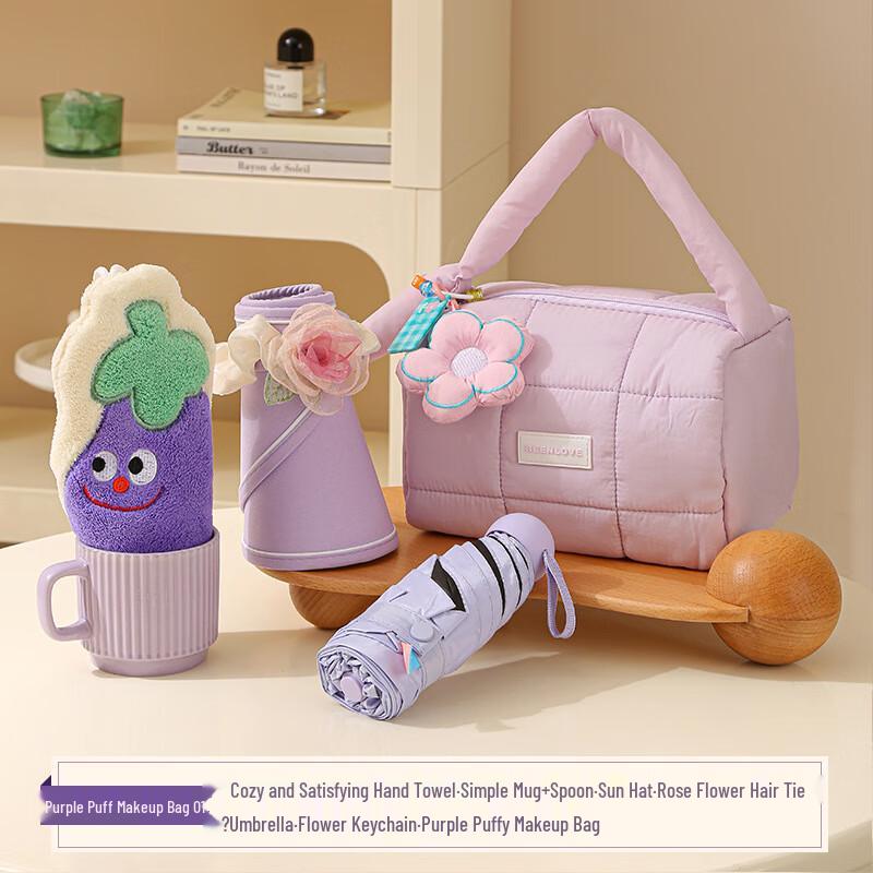 Vanaheimr Purple Cosmetic Handbag Set