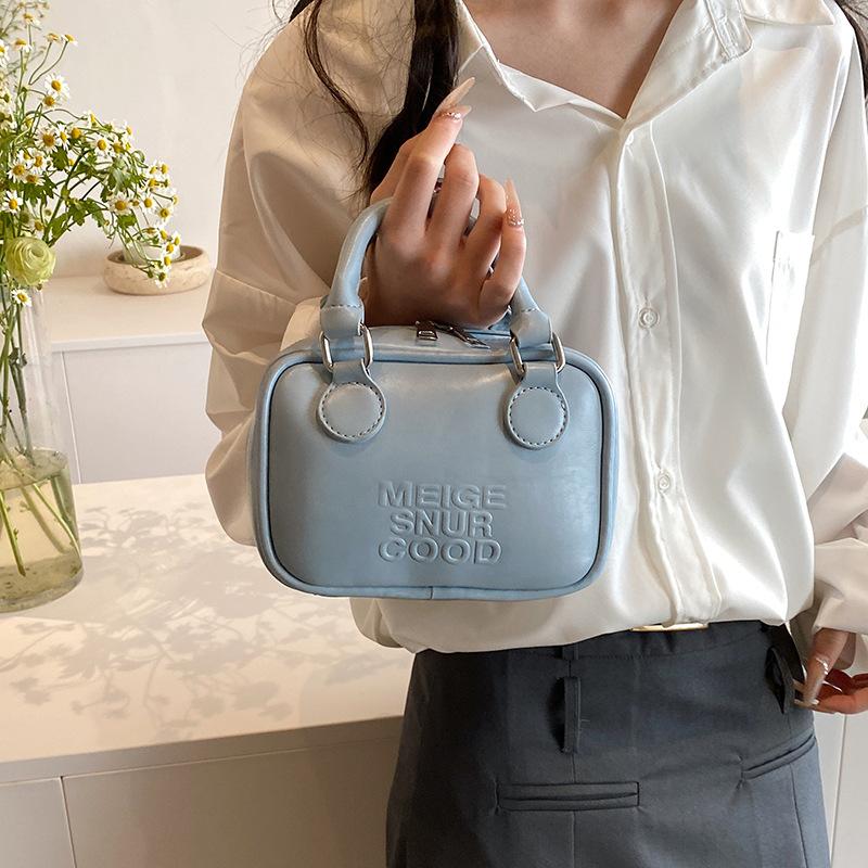 Export fashion handbag women's 2025 new Korean version small square bag PU pink versatile shoulder messenger bag