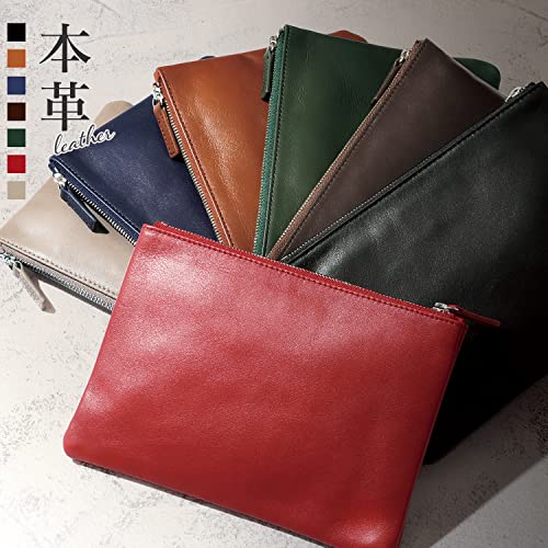 BLUE SINCERE genuine leather pouch for small items, perfect for men and women. This slim, slim, and compact pouch is perfect for makeup, cosmetics, or