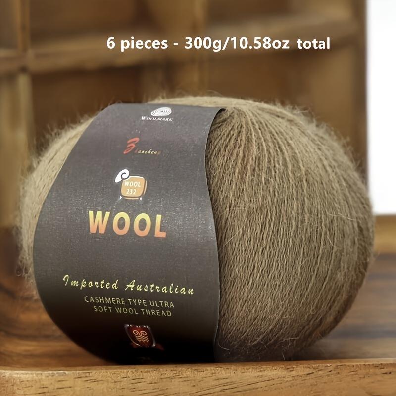1PC Luxurious Wool Yarn Ultra Soft Anti-Pilling DIY Kit for Crochet & Hand Knitting Warm and Comfortable Wool Yarn 211g/10.58oz