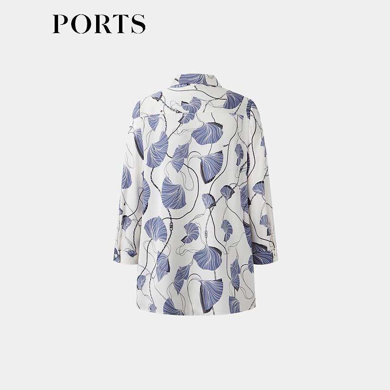 PORTS Women's Elegant Printed Silk Blend Shirt