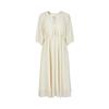 Jiuzi Anna Kou Laziness Wave and Ethnic Style Laisel Waist Dress Women's 2025 Summer New Style