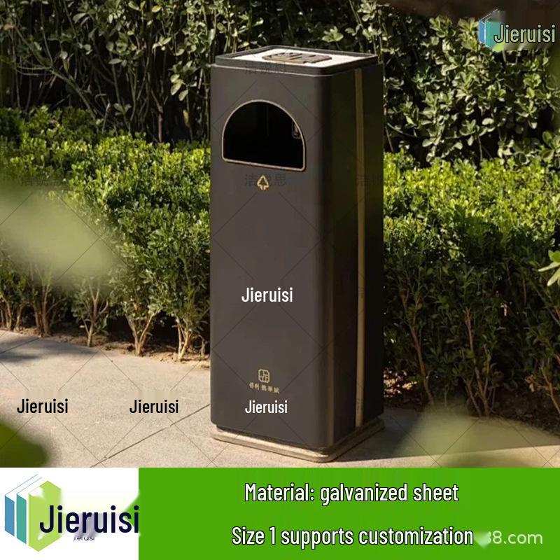 Stainless Steel Outdoor Trash Bin for Hotels, Parks, and Malls