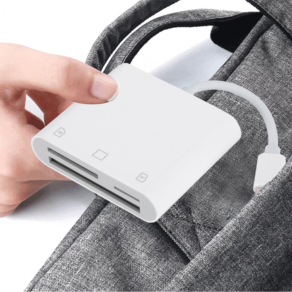 3 in 1 Type-C To SD/TF/CF Memory Card Reader SD Card Adapter Driver Free CF SD TF Compact Camera Card Reader for iPad iPhone 16
