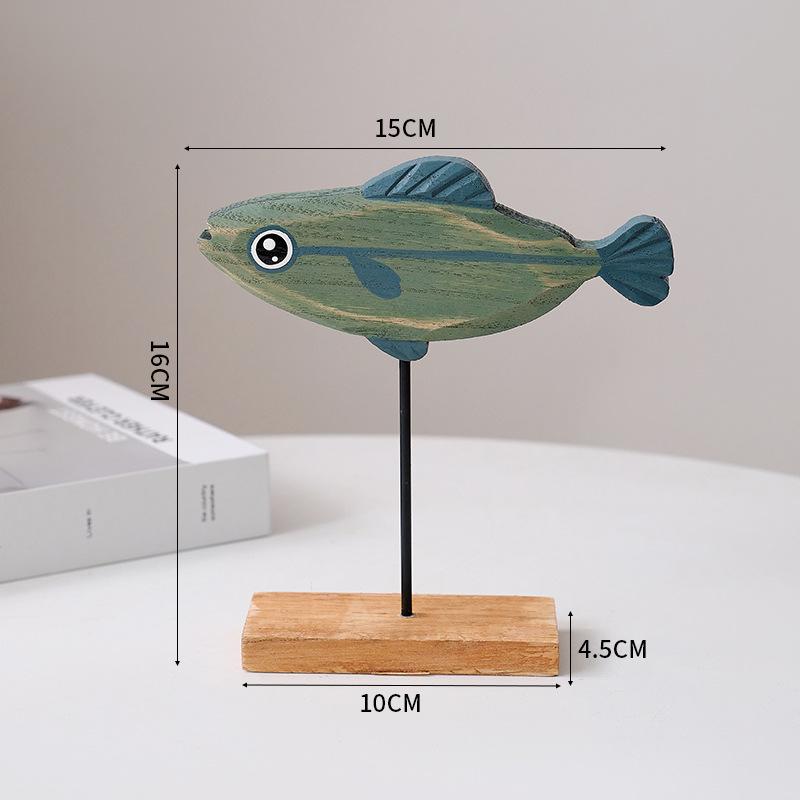 

Красочные средиземноморские деревянные рыбки для гостиной или детского стола